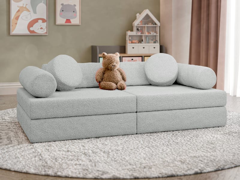 Tharosin 2-seters barnesofa - lysegrå - Møbler - Barnemøbler - Barnesofa
