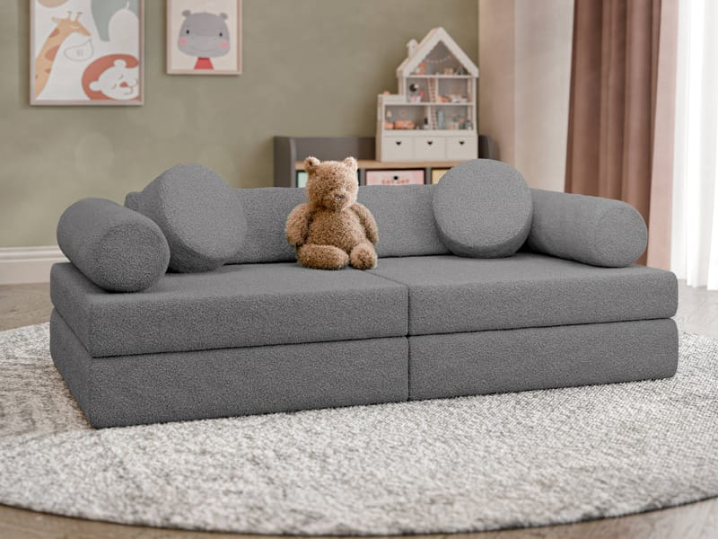 Tharosin 2-seters barnesofa - mørkegrå - Møbler - Barnemøbler - Barnesofa