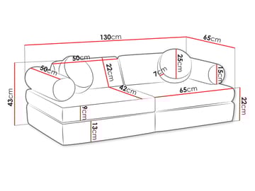 Tharosin Barnesofa - Brun - Møbler - Barnemøbler - Barnesofa