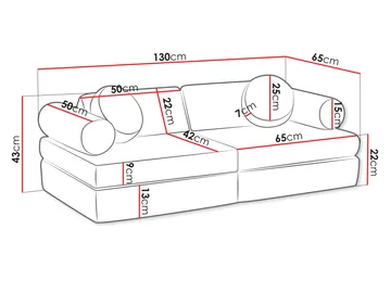 Tharosin Barnesofa - Rosa - Møbler - Barnemøbler - Barnesofa
