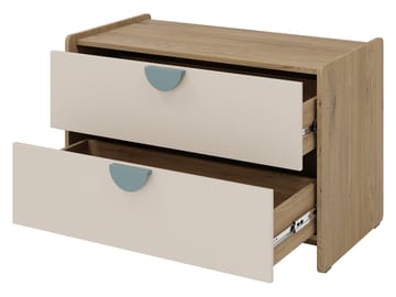 Zarek Soveromsmøbelsett - brun, beige og blå - Møbler - Barnemøbler - Barnemøbelsett