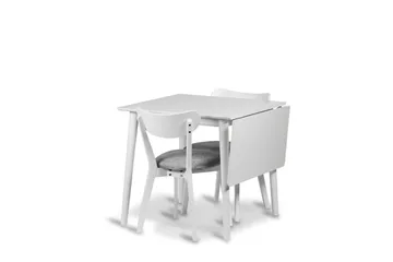Åland Spisegruppe 80-120 cm med 2 Åland Stoler - Hvit - Møbler - Bord - Spisegruppe