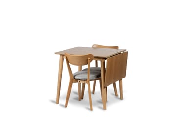 Åland Uttrekkbar Spisegruppe 80-120 cm med 2 Åland Stoler - Brun/Natur - Møbler - Bord - Spisegruppe