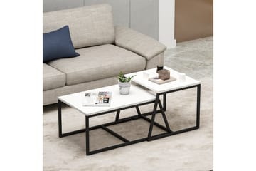 Minimal Sofabord 75x50 cm Hvit - Hanah Home - Møbler - Bord - Sofabord & salongbord