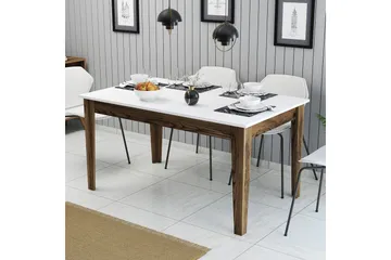 Lissione Spisebord 145x88 cm Brun/Hvit - Hanah Home - Møbler - Bord - Spisebord & kjøkkenbord