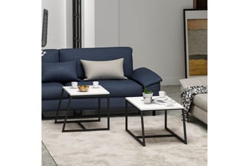 Minimal Sofabord 75x50 cm Hvit - Hanah Home - Møbler - Bord - Sofabord & salongbord