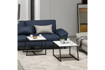 Minimal Sofabord 75x50 cm Hvit - Hanah Home - Møbler - Bord - Sofabord & salongbord