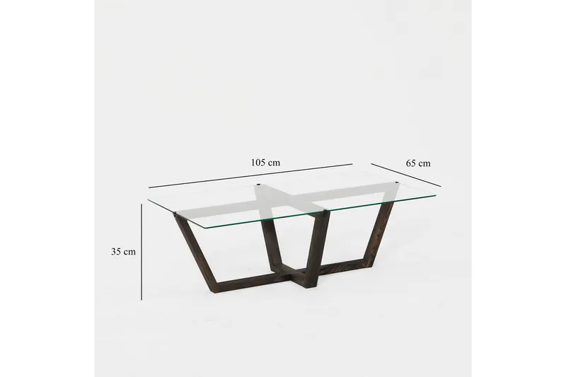 Liepene Sofabord 105x65 cm Svart - Hanah Home - Møbler - Bord - Sofabord & salongbord