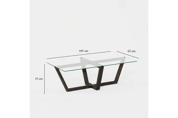 Liepene Sofabord 105x65 cm Svart - Hanah Home - Møbler - Bord - Sofabord & salongbord