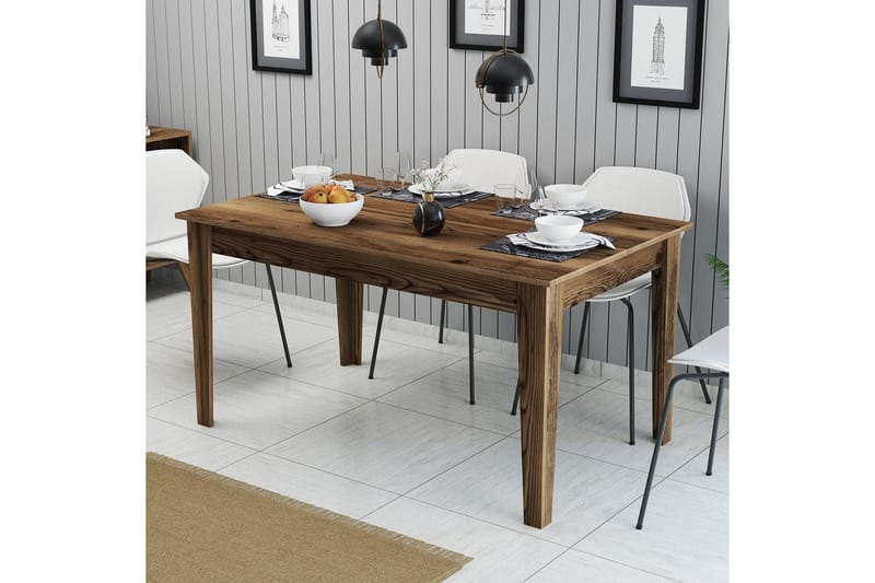 Lissione Spisebord 145x88 cm Brun - Hanah Home - Møbler - Bord - Spisebord & kjøkkenbord