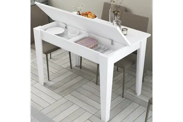 Levents Spisebord 110x72 cm Hvit - Hanah Home - Møbler - Bord - Spisebord & kjøkkenbord
