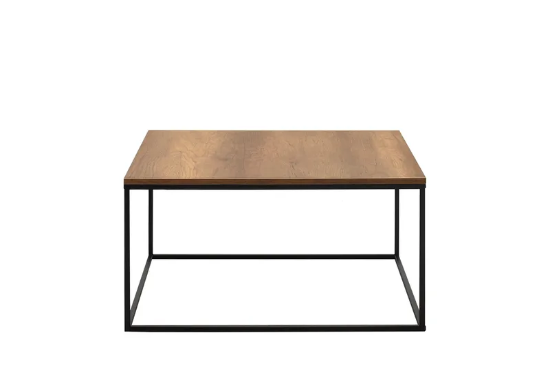 Ajmit Sofabord 80x80 cm Brun, Hanah Home