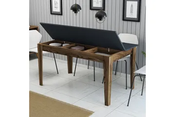 Lissione Spisebord 145x88 cm Brun/Svart - Hanah Home - Møbler - Bord - Spisebord & kjøkkenbord