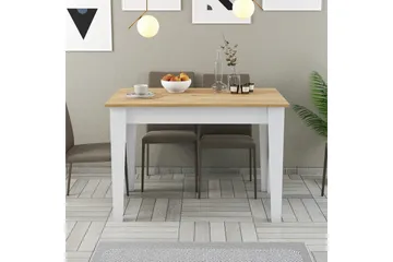 Levents Spisebord 110x72 cm Hvit/Brun - Hanah Home - Møbler - Bord - Spisebord & kjøkkenbord