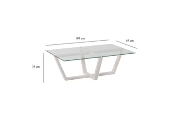 Liepene Sofabord 105x65 cm Hvit - Hanah Home - Møbler - Bord - Sofabord & salongbord