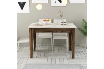 Levents Spisebord 110x72 cm Brun/Hvit - Hanah Home - Møbler - Bord - Spisebord & kjøkkenbord