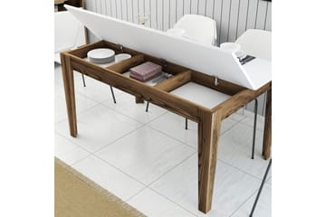 Lissione Spisebord 145x88 cm Brun/Hvit - Hanah Home - Møbler - Bord - Spisebord & kjøkkenbord