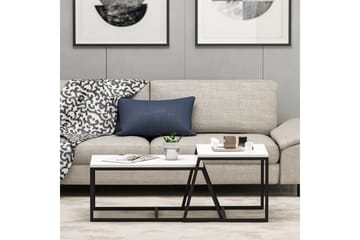 Minimal Sofabord 75x50 cm Hvit - Hanah Home - Møbler - Bord - Sofabord & salongbord