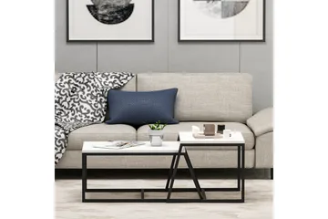 Minimal Sofabord 75x50 cm Hvit - Hanah Home - Møbler - Bord - Sofabord & salongbord