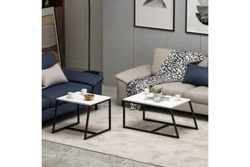 Minimal Sofabord 75x50 cm Hvit - Hanah Home - Møbler - Bord - Sofabord & salongbord