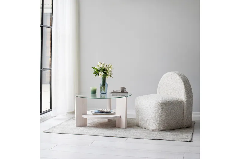 Mumondo Sofabord 75 cm Hvit - Hanah Home - Møbler - Bord - Sofabord & salongbord