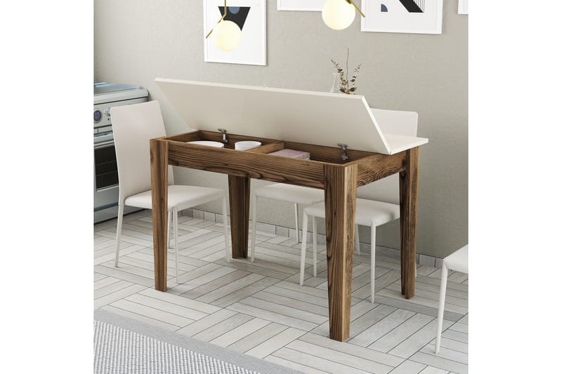 Levents Spisebord 110x72 cm Brun/Beige - Hanah Home - Møbler - Bord - Spisebord & kjøkkenbord