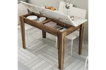 Levents Spisebord 110x72 cm Brun/Hvit - Hanah Home - Møbler - Bord - Spisebord & kjøkkenbord