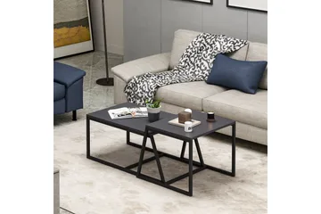 Minimal Salongbord 75x50 cm Svart - Hanah Home - Møbler - Bord - Sofabord & salongbord