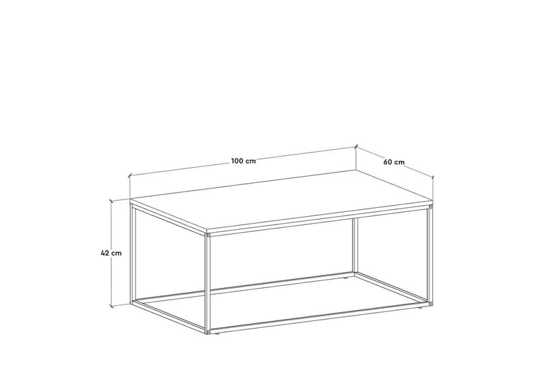 Ajmit Salongbord 100x60 cm Brun - Hanah Home - Møbler - Bord - Sofabord & salongbord