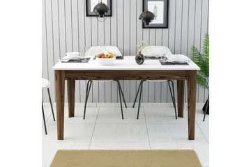 Lissione Spisebord 145x88 cm Brun/Hvit - Hanah Home - Møbler - Bord - Spisebord & kjøkkenbord