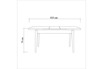 Oliver Spisebord 120x75 cm Hvit - Hanah Home - Møbler - Bord - Spisebord & kjøkkenbord