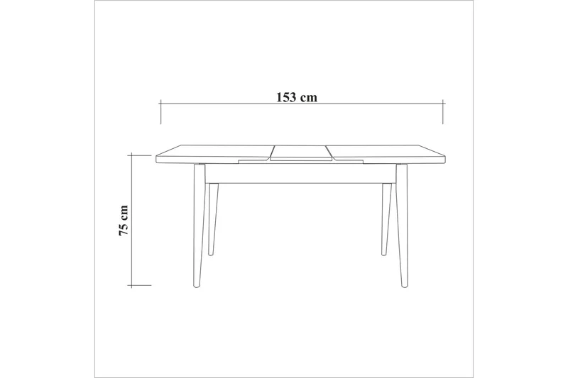 Oliver Spisebord 120x75 cm Hvit - Hanah Home - Møbler - Bord - Spisebord & kjøkkenbord