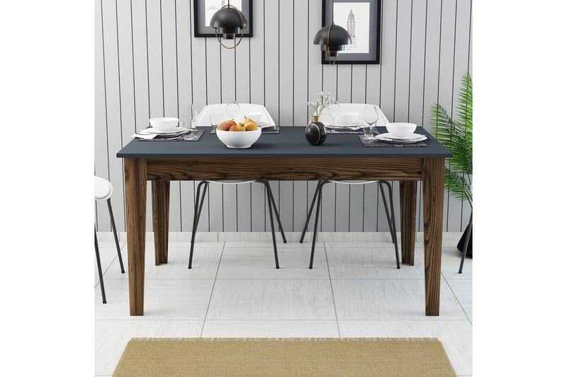 Lissione Spisebord 145x88 cm Brun/Svart - Hanah Home - Møbler - Bord - Spisebord & kjøkkenbord