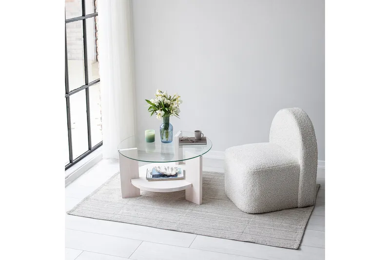 Mumondo Sofabord 75 cm Hvit - Hanah Home - Møbler - Bord - Sofabord & salongbord