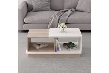 Schmida Salongbord 90x45 cm Hvit/Brun - Hanah Home - Møbler - Bord - Sofabord & salongbord