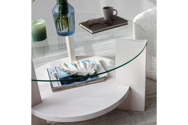 Mumondo Sofabord 75 cm Hvit - Hanah Home - Møbler - Bord - Sofabord & salongbord