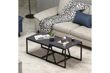 Minimal Salongbord 75x50 cm Svart - Hanah Home - Møbler - Bord - Sofabord & salongbord