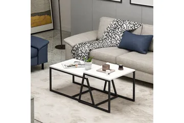 Minimal Sofabord 75x50 cm Hvit - Hanah Home - Møbler - Bord - Sofabord & salongbord