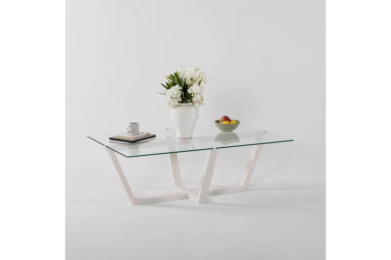 Liepene Sofabord 105x65 cm Hvit - Hanah Home - Møbler - Bord - Sofabord & salongbord