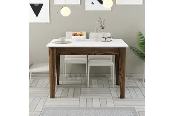 Levents Spisebord 110x72 cm Brun/Hvit - Hanah Home - Møbler - Bord - Spisebord & kjøkkenbord