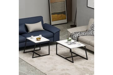 Minimal Sofabord 75x50 cm Hvit - Hanah Home - Møbler - Bord - Sofabord & salongbord