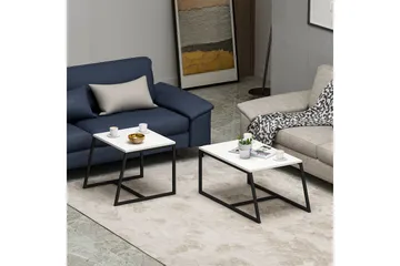 Minimal Sofabord 75x50 cm Hvit - Hanah Home - Møbler - Bord - Sofabord & salongbord