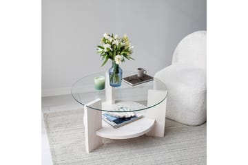 Mumondo Sofabord 75 cm Hvit - Hanah Home - Møbler - Bord - Sofabord & salongbord