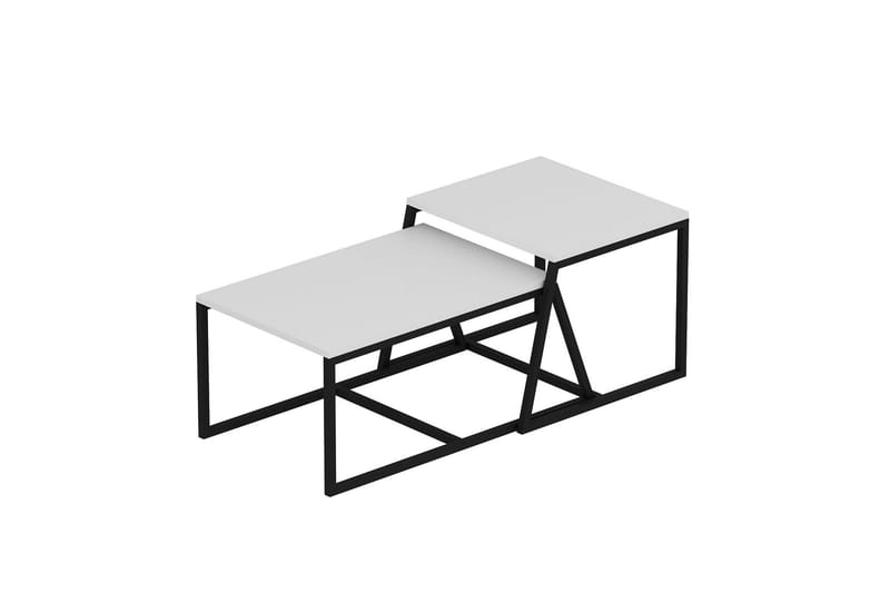 Minimal Sofabord 75x50 cm Hvit - Hanah Home - Møbler - Bord - Sofabord & salongbord