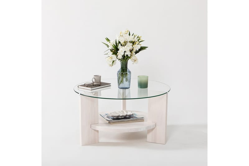 Mumondo Sofabord 75 cm Hvit - Hanah Home - Møbler - Bord - Sofabord & salongbord