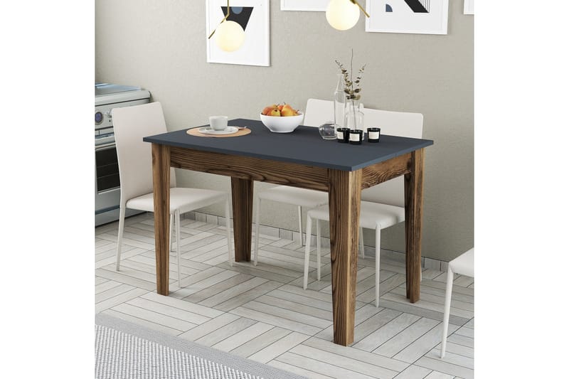 Levents Spisebord 110x72 cm Brun/Svart - Hanah Home - Møbler - Bord - Spisebord & kjøkkenbord