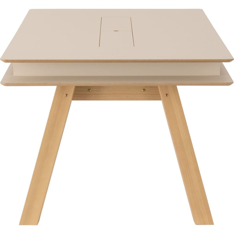 4 You Fresh Stort Rektangulært Spisebord 200 cm med Tre- og Eikeutseende - Beige - Møbler - Bord - Spisebord & kjøkkenbord