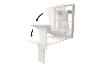 Abi Matbord Vägghängt 130 cm Rektangulær - Beige - Møbler - Bord - Spisebord & kjøkkenbord