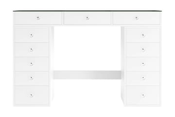 Addison Sminkebord Glass 120 cm - Hvit - Møbler - Bord - Sminkebord & toalettbord