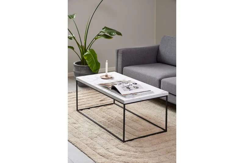 Adisan Sofabord 55 cm - Hvit - Møbler - Bord - Sofabord & salongbord